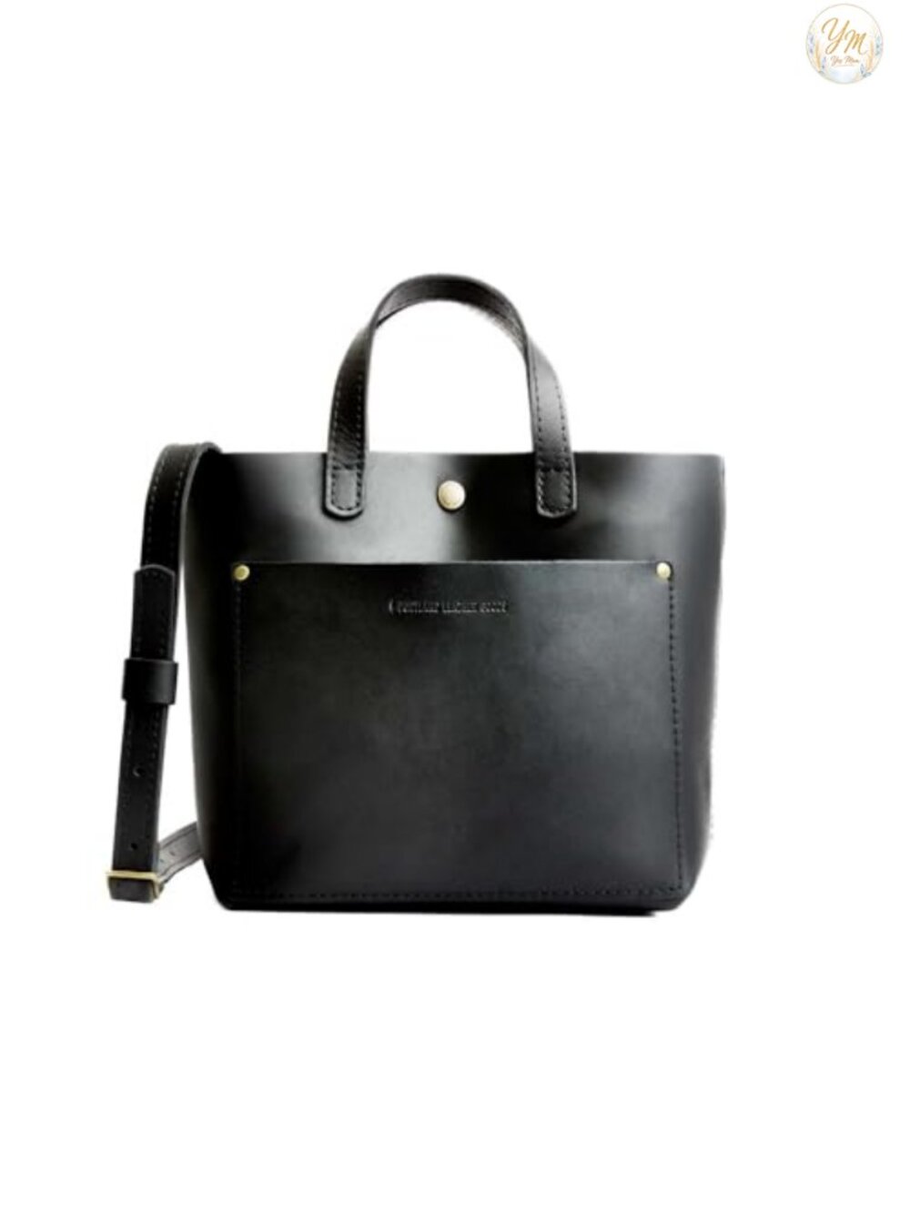 Full Grain Leather Mini Crossbody Tote Handmade Adjustable Strap